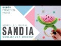 SONAJERO MORDILLO SANDÍA 🍉 🍉 🍉 a CROCHET  Amigurumis tejidos 🍉🍉🍉