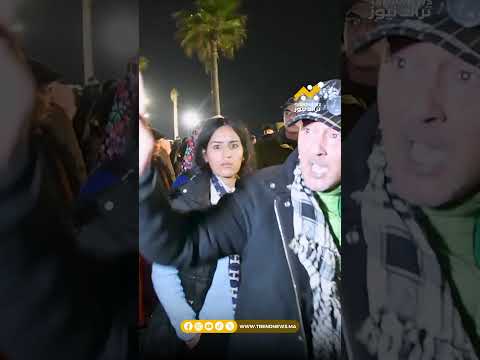 Activist Yassine Benchakroun During The Protest That Was Prevented This Evening Due To The Floods