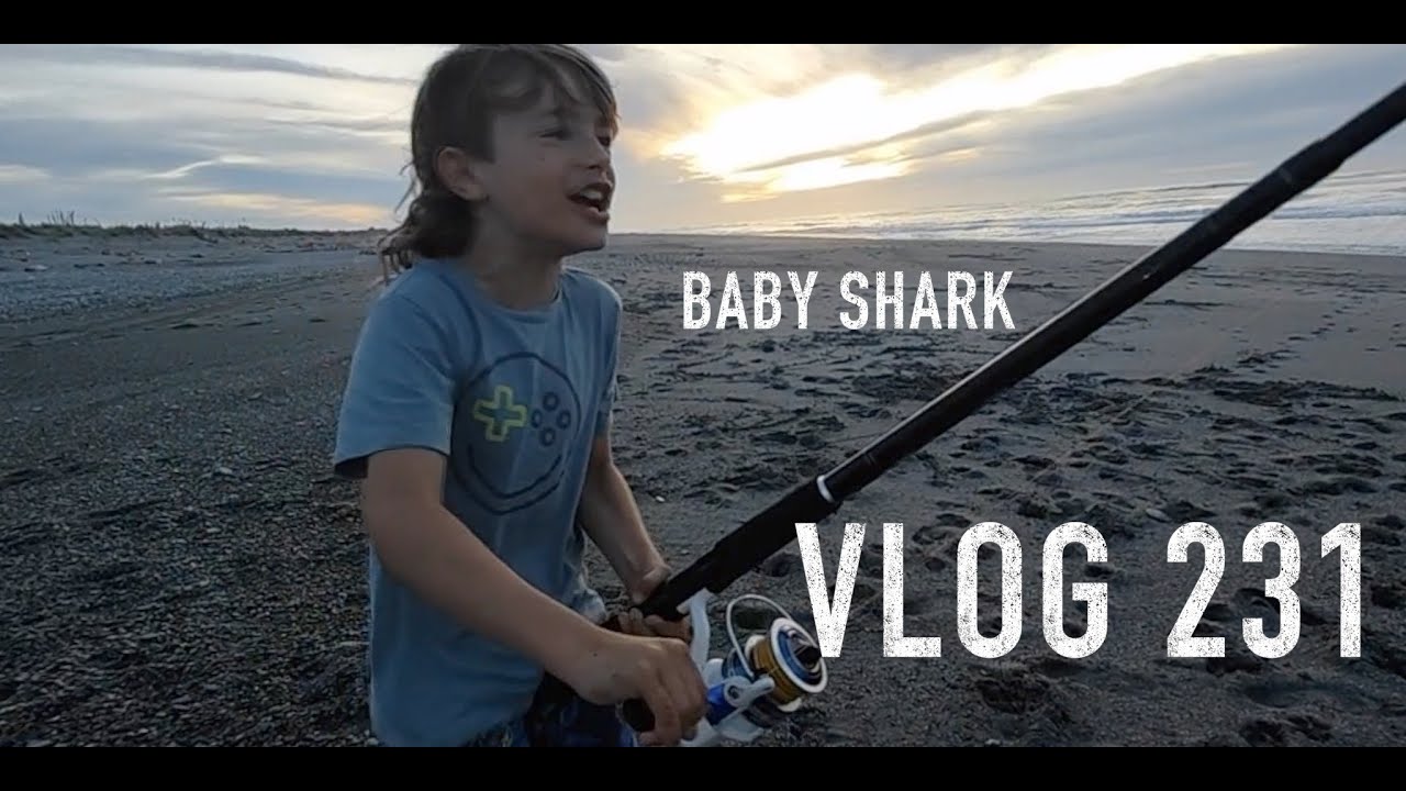 Josh James New Zealand ADVENTURE VLOG 231 surfcasting fishing for Baby Shark  and a few Kahawai 