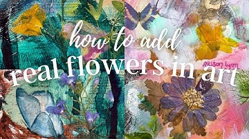 How to Add Real Pressed Flowers into Watercolor, Acrylic, and Oil Paintings ✨ Mixed Media Tutorial