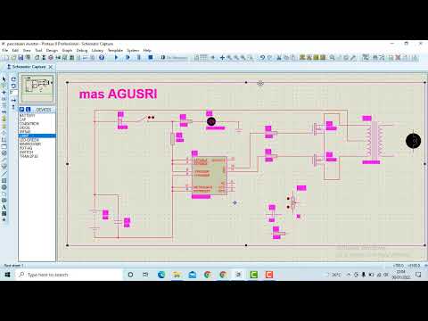 TUTORIAL MENGGUNAKAN PROTEUS,SOFTWARE ELEKTRONIKA || MEMBUAT RANGKAIAN INVERTER DI PROTEUS