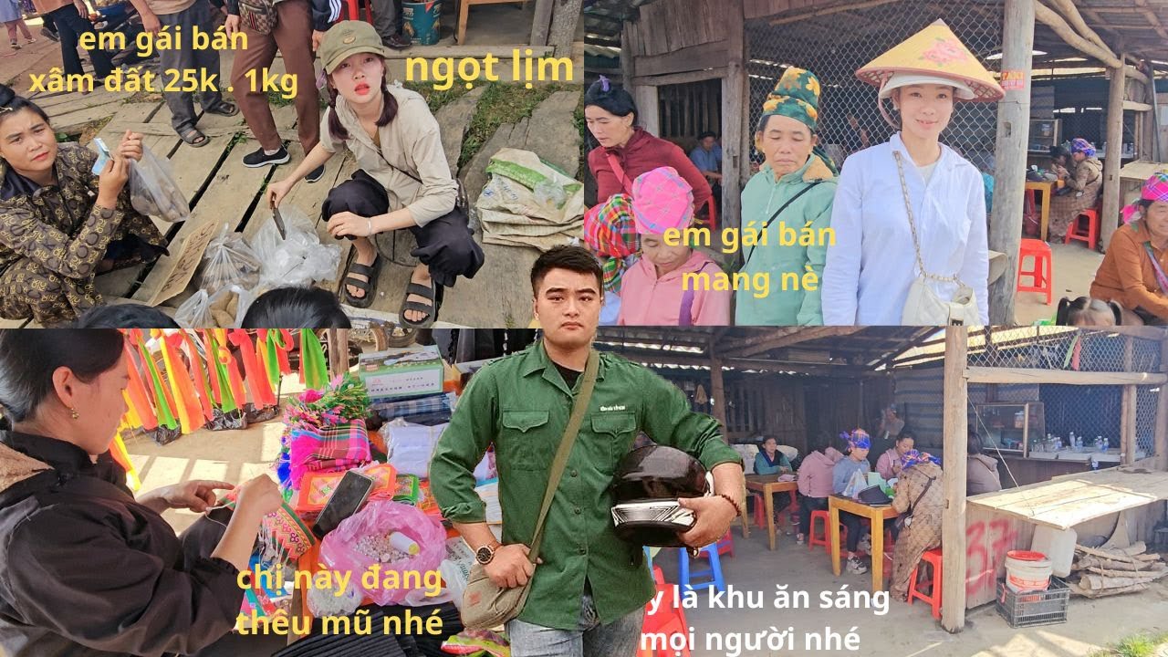 hiếu tây bắc tv| ghé lại chợ phiên keo lôm để mua váy hmông mặc😂😂😂