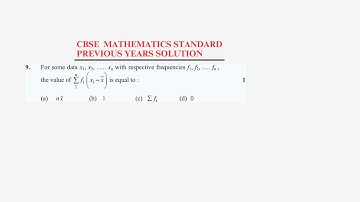 For some data x1, x2,….. xn with respective frequencies f1, f2,…… fn, the value of ∑[f_i( x_i -x ̅ )