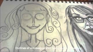 How To Create A Portrait In The Style Of Tim Burton Ks3 Art Lesson Youtube