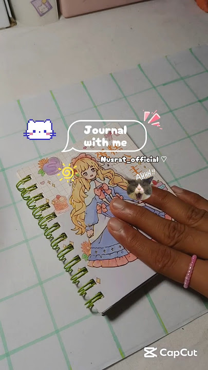 journal with me 🍥🩷 | #sticker #diy #journal #kawaii #trending #diary #cute