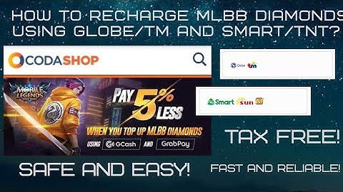 How to Recharge MLBB Diamonds Using Globe/TM and Smart/TNT in Codashop?