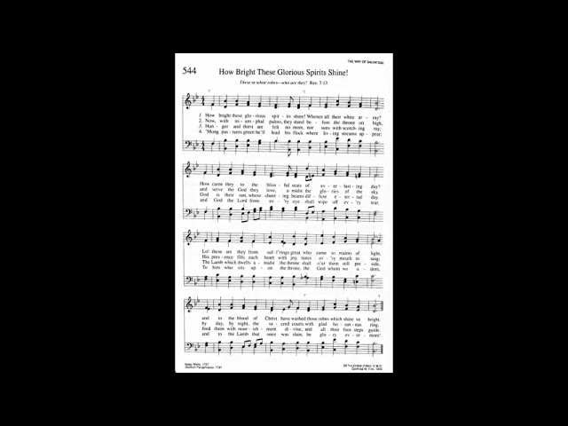 544. How Bright These Glorious Spirits Shine! (Bethlehem Tune), Trinity Hymnal adlı videoyu YouTube'da izle
