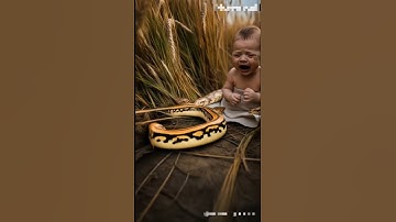The child is scared of the python #littlebaby #varalshorts #varalvideo  #youtubeshorts