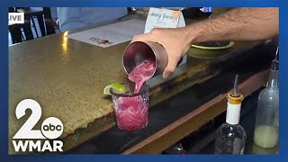 WMAR-2 News' Blair Sabol gets a look at the 'RavensRita' at La Palapa