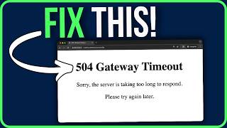 How to fix Gateway Time Out Error Code 504 (Easy Tutorial) How to fix Gateway Time Out Error Code 504 (Easy Tutorial)
