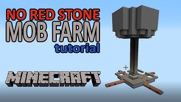 MINECRAFT │SIMPLE NO REDSTONE MOB FARM Tutorial Java Edition