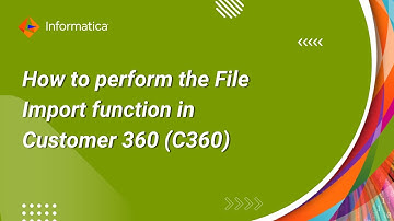 How to perform the File Import function in Customer 360 (C360)