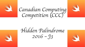 CCC (Canadian Computing Competition) - 2016 J3 -Hidden Palindrome - Swift 4 +