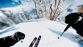 Dodging Trees on the Backside of Mammoth Mountain: GoPro Skiing POV [ 4K ] screenshot 5