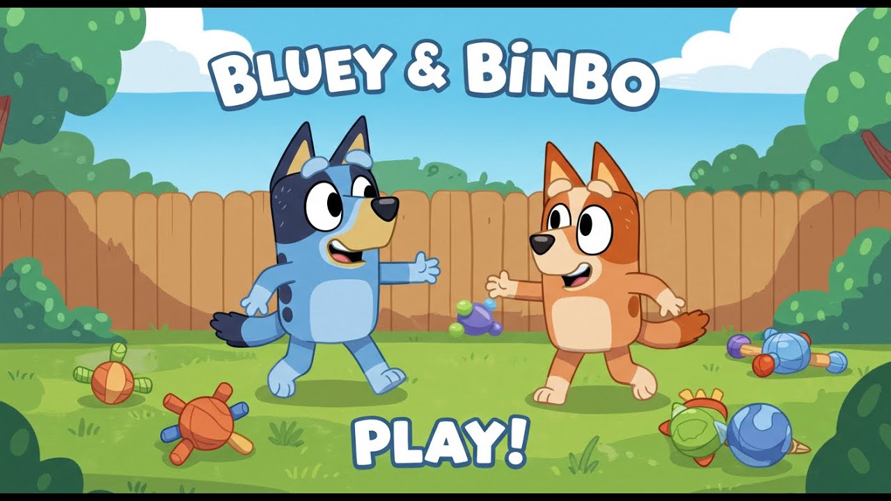 Bluey & Bingo Play Song 🎵 | Fun Nursery Rhyme for Kids