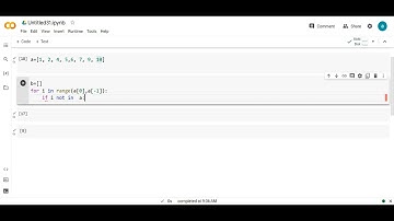 Find missing numbers from a list using python program