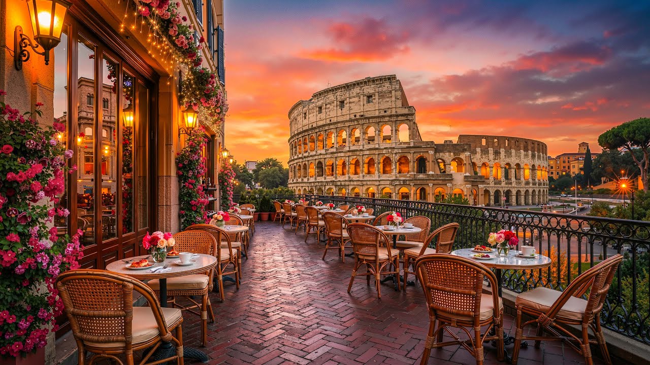 Романтический вечерний джаз в Риме ☕ Спокойный джаз у Колизея для расслабляющих вечеров