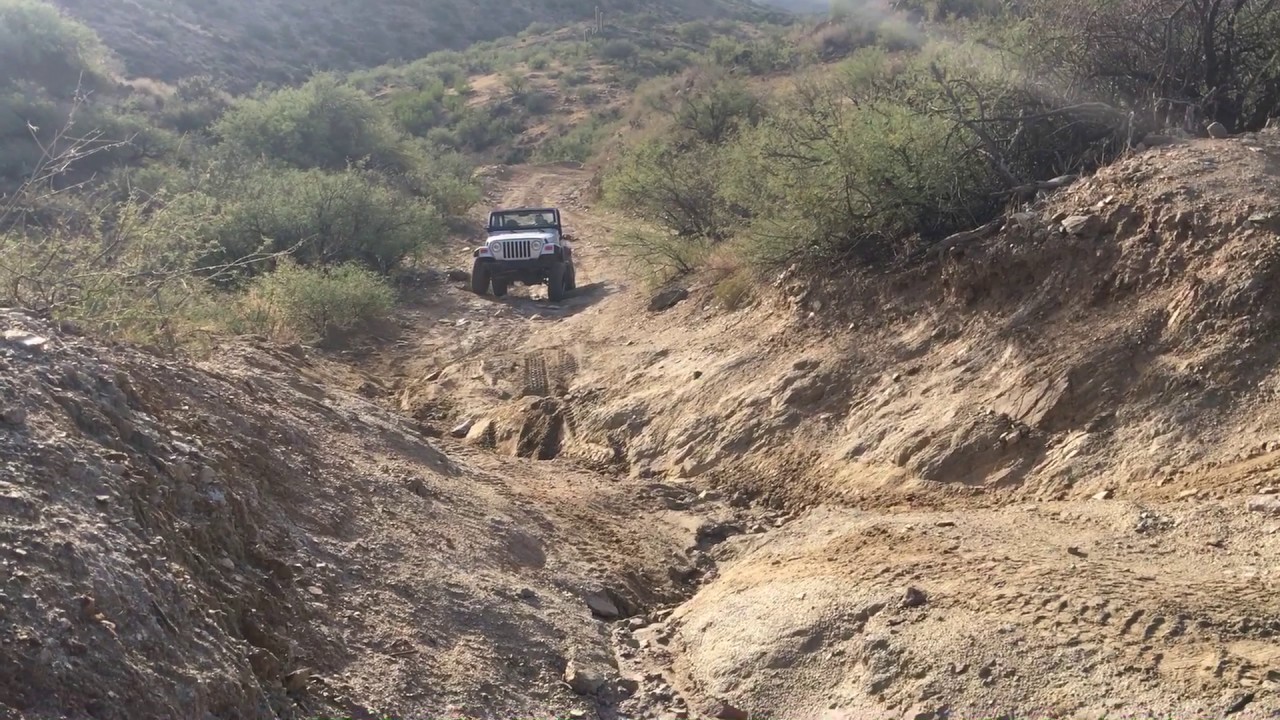 Crawling through the back way to Crown King, AZ ( Jeep TJ offroad