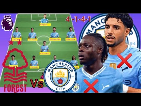 Doku Marmoush Out Nottingham Vs Man City Potential 4 1 4 1 In EPL Matchday 18 Season 2025 26 