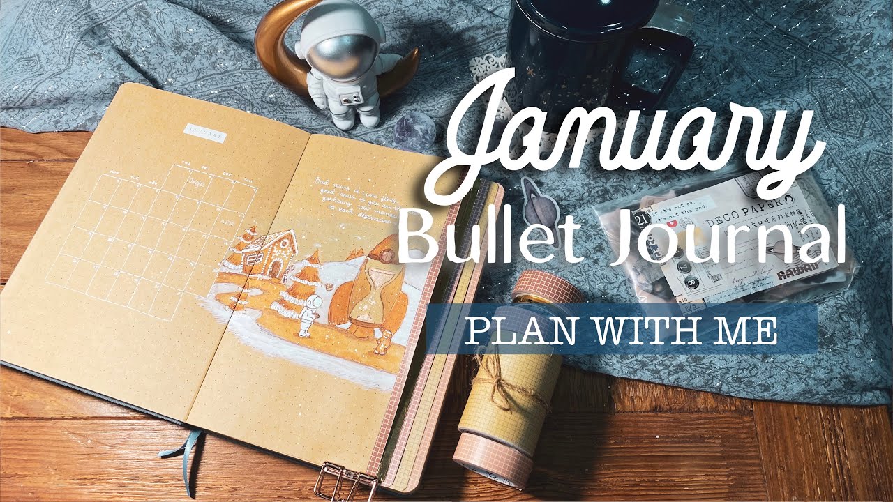 ПЛАНИРУЙТЕ ВМЕСТЕ СО МНОЙ | Ежедневник Bullet Journal на январь 2026 года - Космическая тематика ...