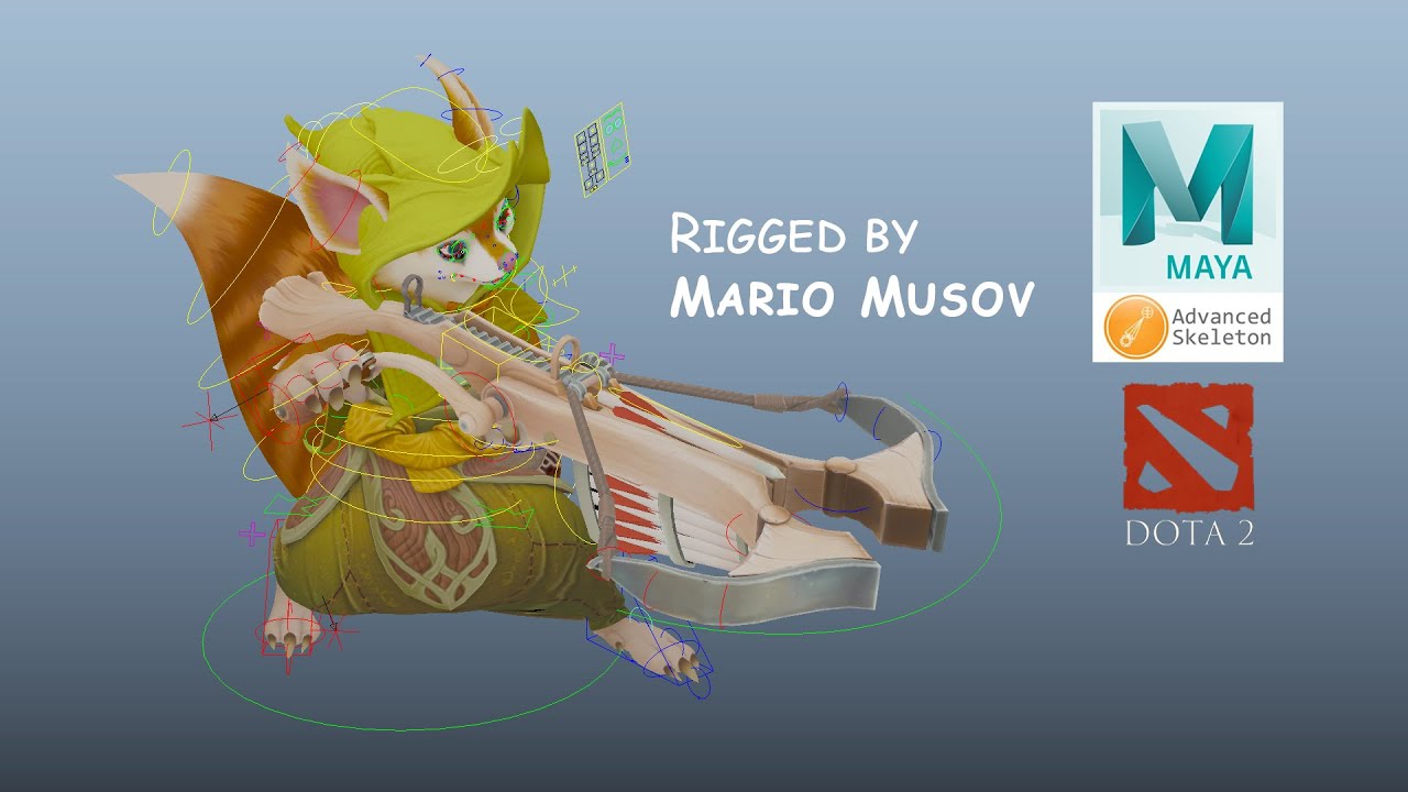 FREE Hoodwink DotA2 Rig | Maya + Advanced Skeleton - YouTube