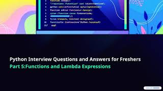 Part 5:Functions and Lambda Expressions in Python Interview Q and A for Freshers