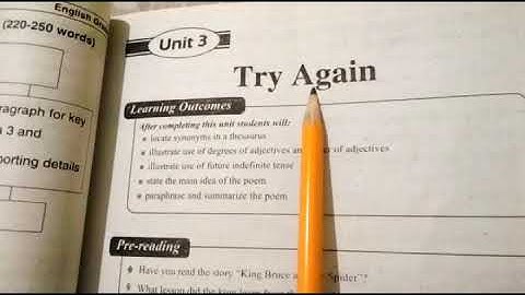 10th Class English(Unit#3)(Try again)(Translation)