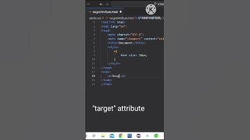 target attribute in html #html #shorts #programming