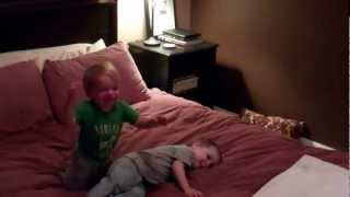 Tate & Luca Jumping On Bed 5 5 12