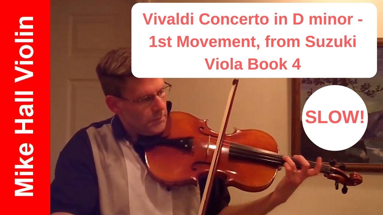 Vivaldi - Concerto in D minor, 1st Movement, from Suzuki Viola Book 4 - SLOW play-along
