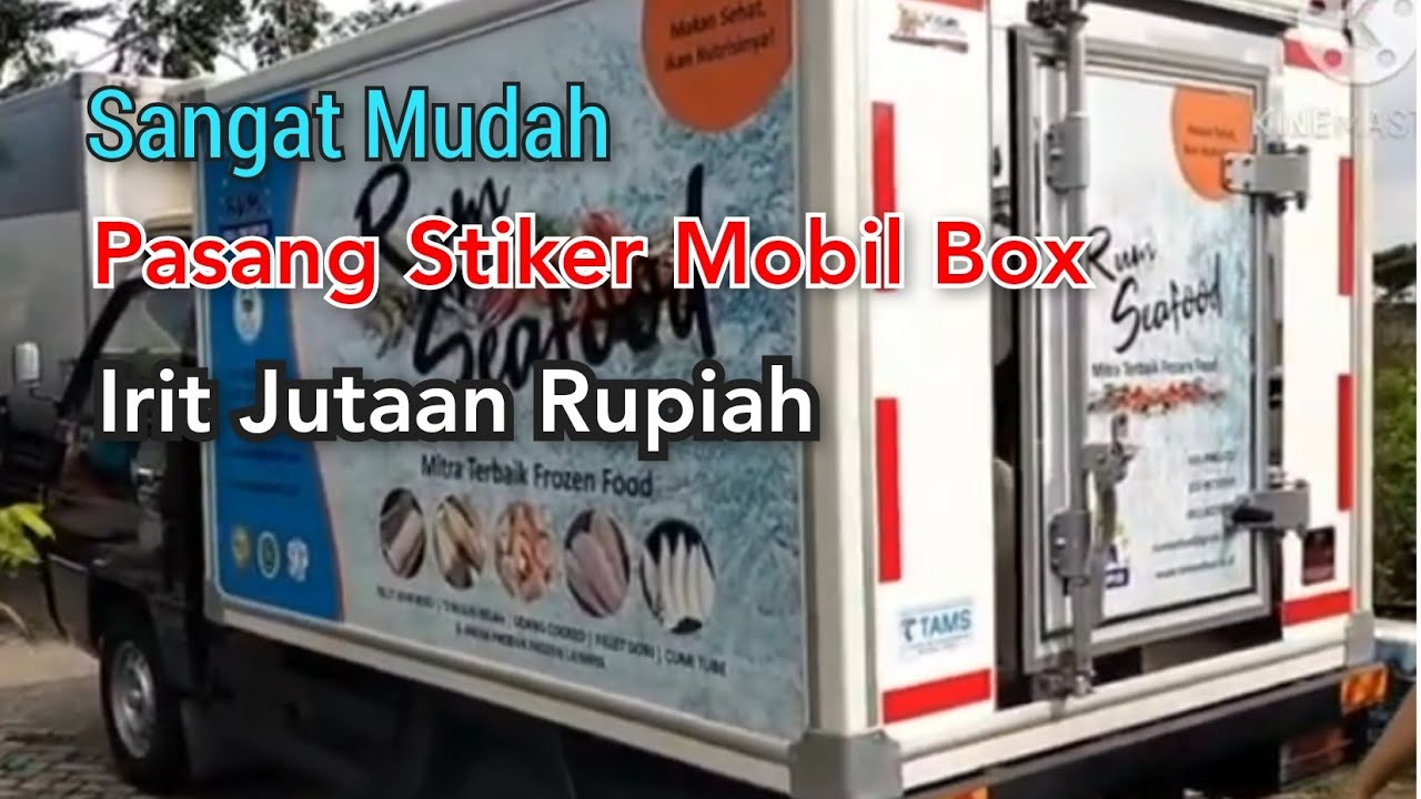 Sticker Mobil Box Cara Branding Stiker di mobil box RUM Seafood #pasangstikerbranding # ...