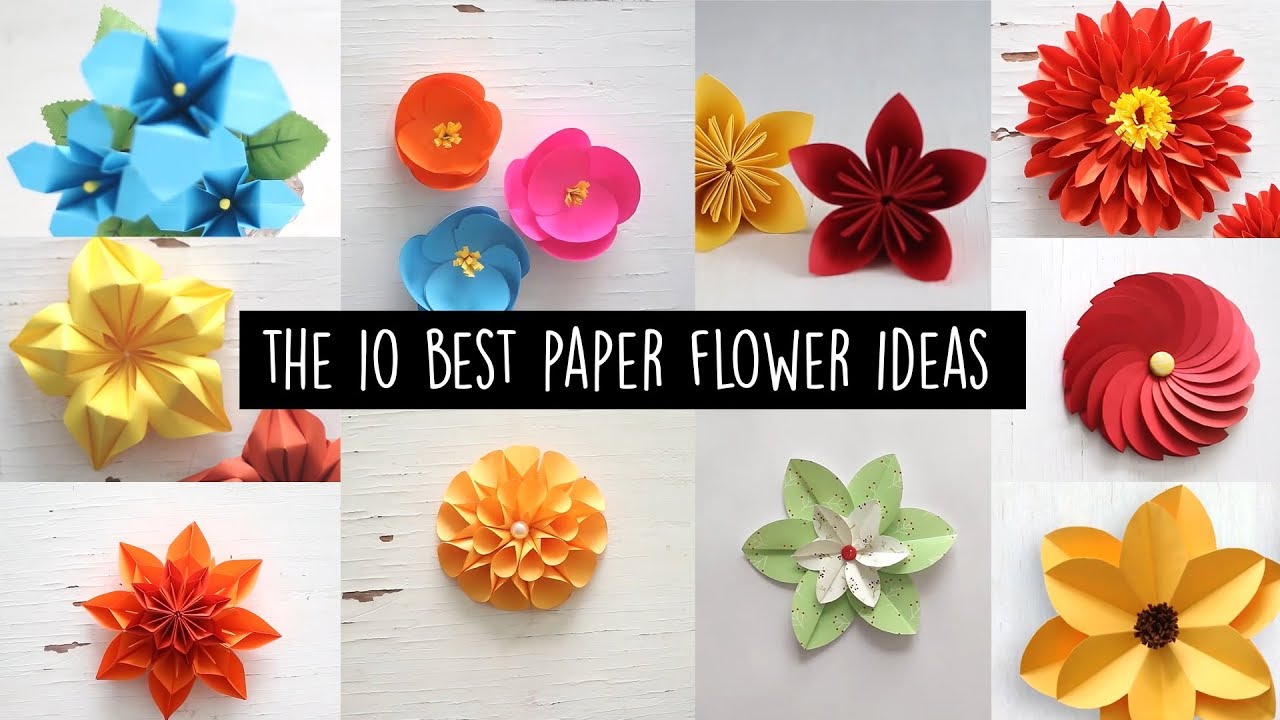 10 Beautiful Paper Flower Design Ideas for Decoration • Shilpidea.Com