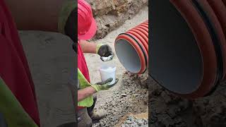 Lubricating & Preparing Sewer Pipe for Installation 🔧💧