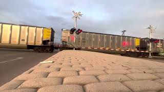 BNSF #9257 Leading & NB Empty Mega Coal With Middle DP Thunder Cab Unit With Two DP Unit’s 4/8/23