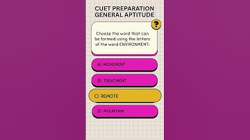 Must-Know MCQs for CUET UG 2025 - General Aptitude - 14 #cuet2025 #cuetpreparation #generalaptitude