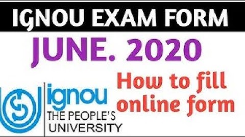 How To Fill IGNOU Examination Form For June 2020 Online In Hindi || ignou exam form june 2020|| TEE