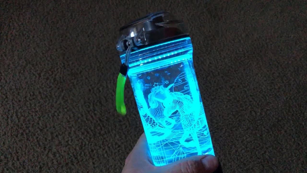 3D Glowing Water Bottle Unicorn