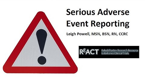Serious Adverse Event Reporting | REACT Center