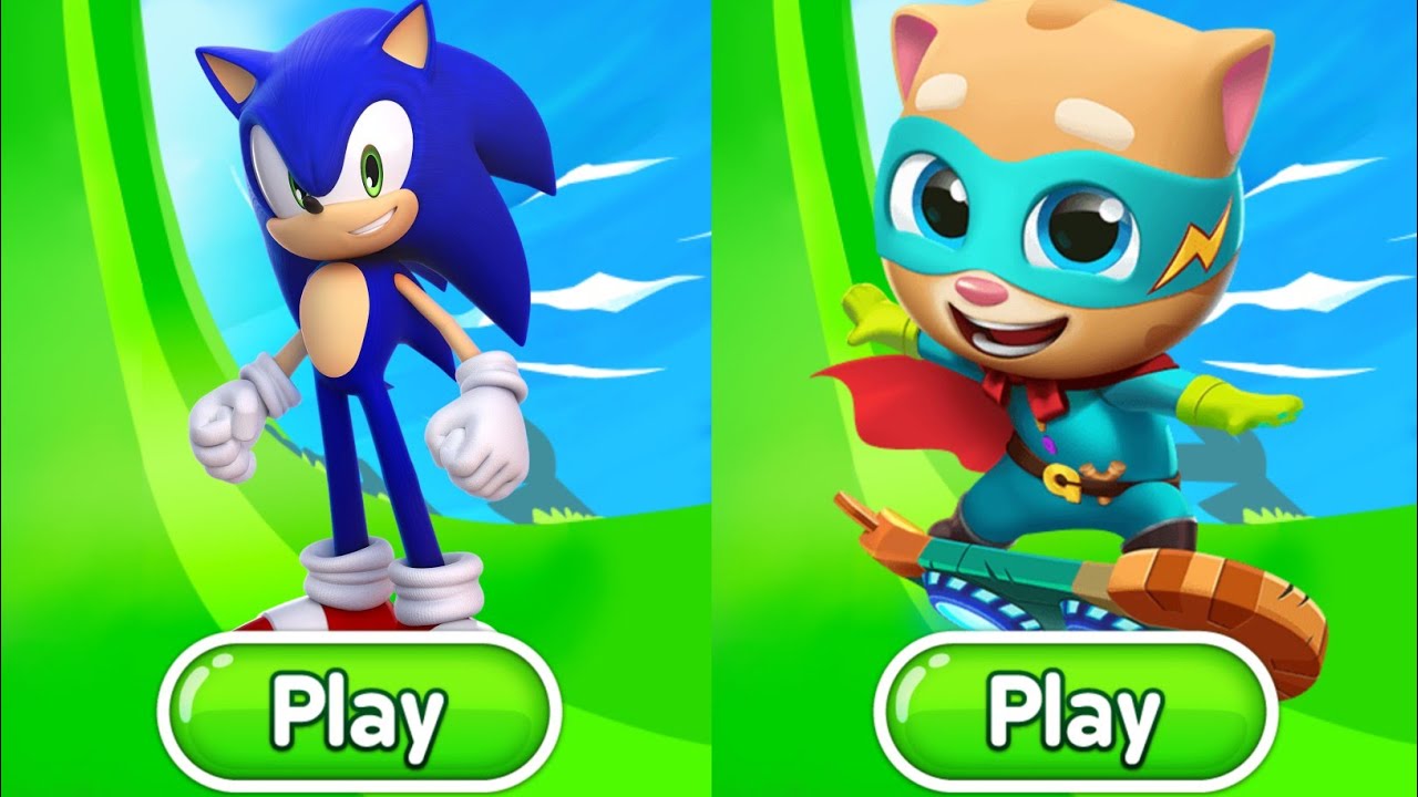 Sonic Dash - Sonic Vs Talking Tom Hero dash Vs all Boss Zazz Egman ...
