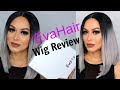 EvaHair Wig Review | Lace Front Synthetic Wig, Black and Grey Ombre