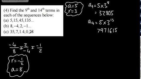 Core 2 - Geometric Sequences and Series 2 - nth term of gemoteric sequence C2 AQA Edexcel Maths