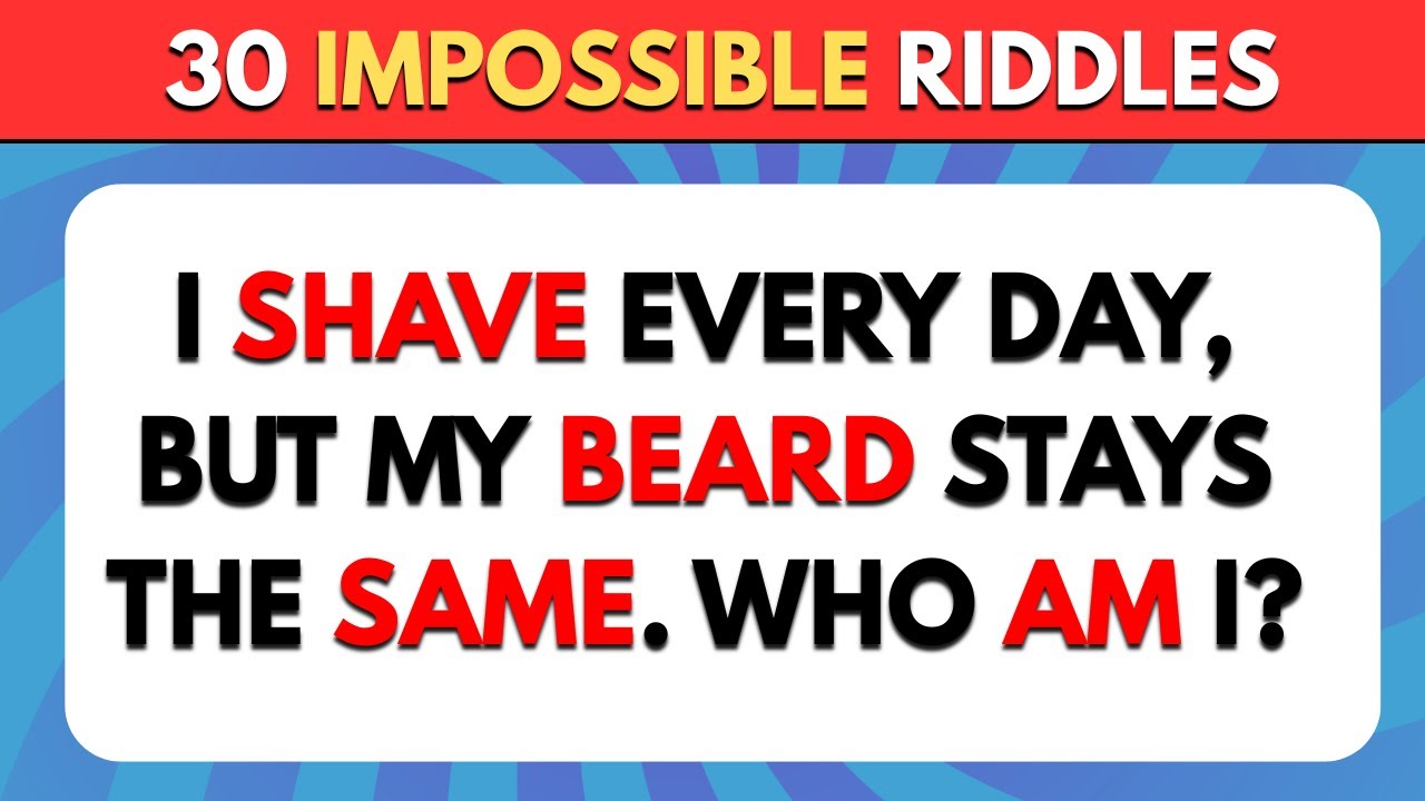 Infinite Riddles Are you Smart Enough to Win?? 30 IMPOSSIBLE Riddles - YouTube