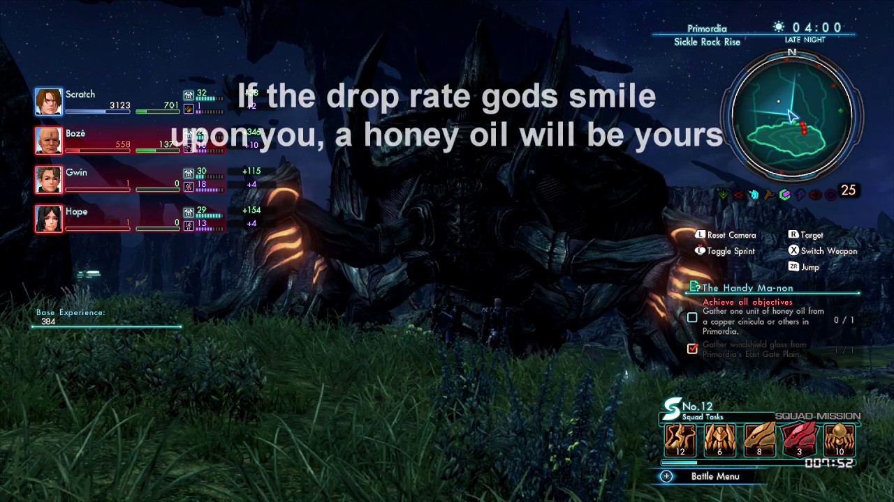 How to obtain Honey Oil without using reward tickets - Xenoblade Chronicles X