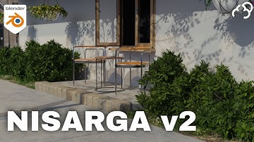 Nisarga v2 Blender Addon Grass and Vegetation review
