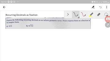 Sequence and Series: Recurring Decimals as Fraction