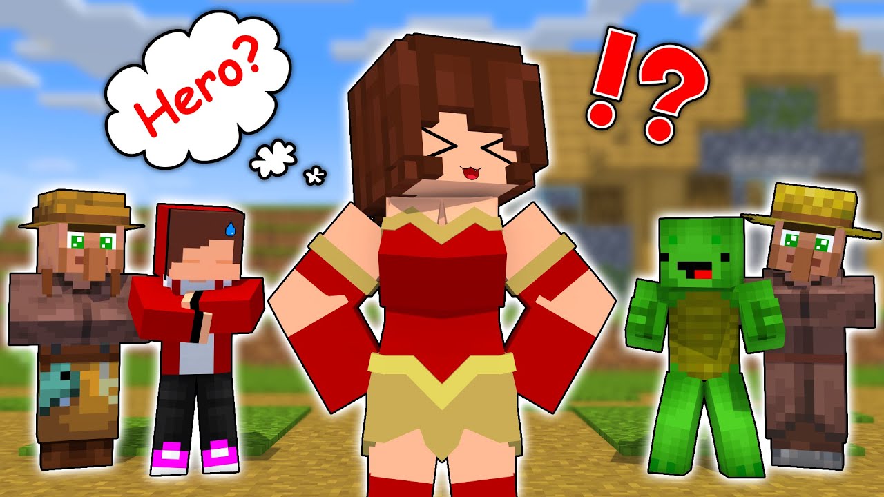 Maizen: JJ's sister becomes hero?! - Minecraft Animation JJ & Mikey