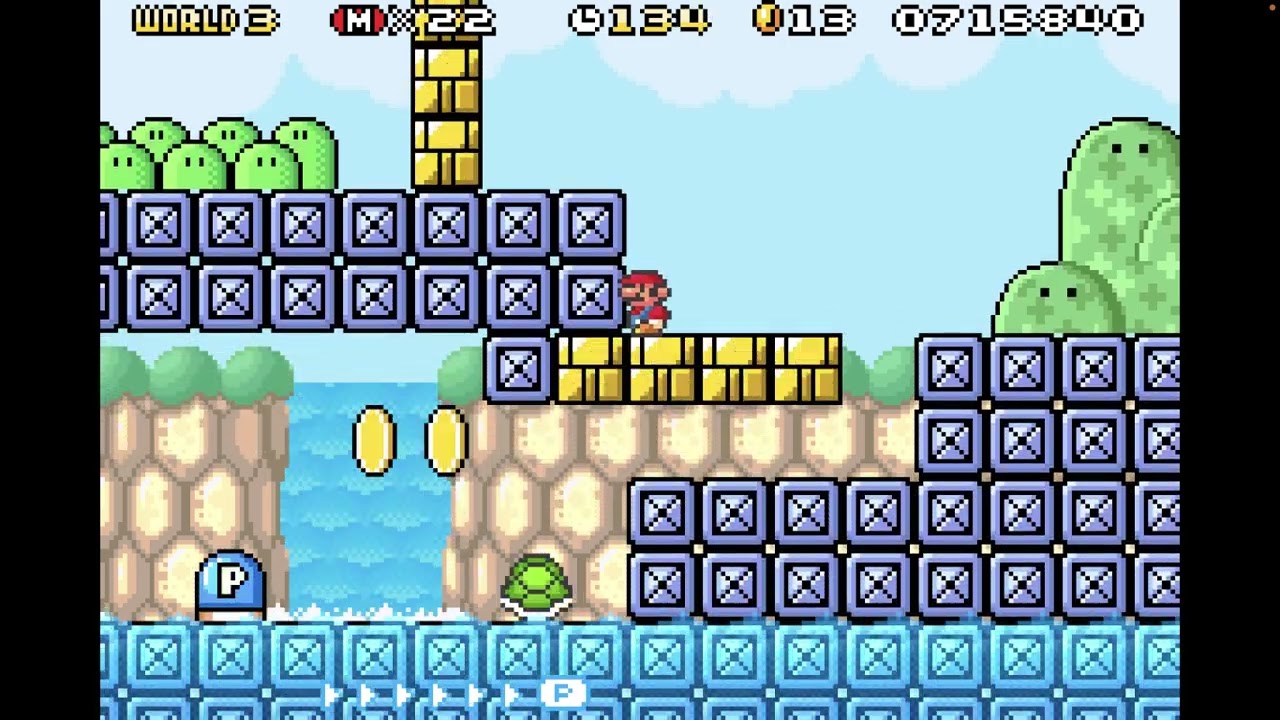 Super Mario Bros. 4 GBA - How to get up to 7 Extra Lives from Boss Bass in World 3-8