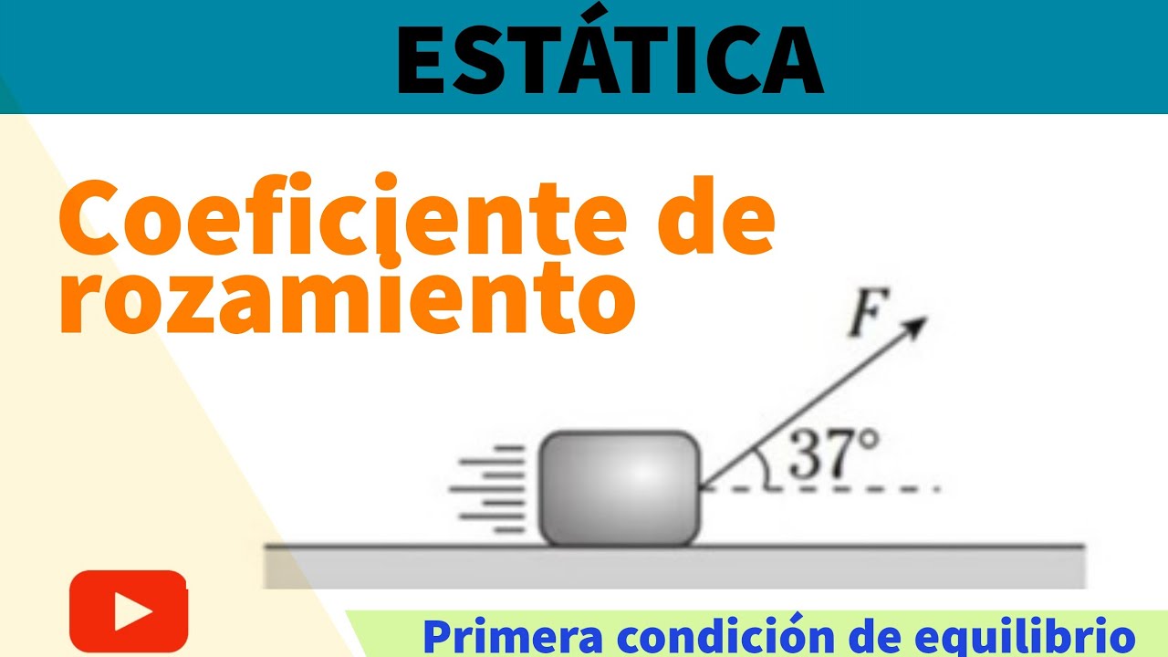 Estática - bloque con velocidad constante / coeficiente de rozamiento