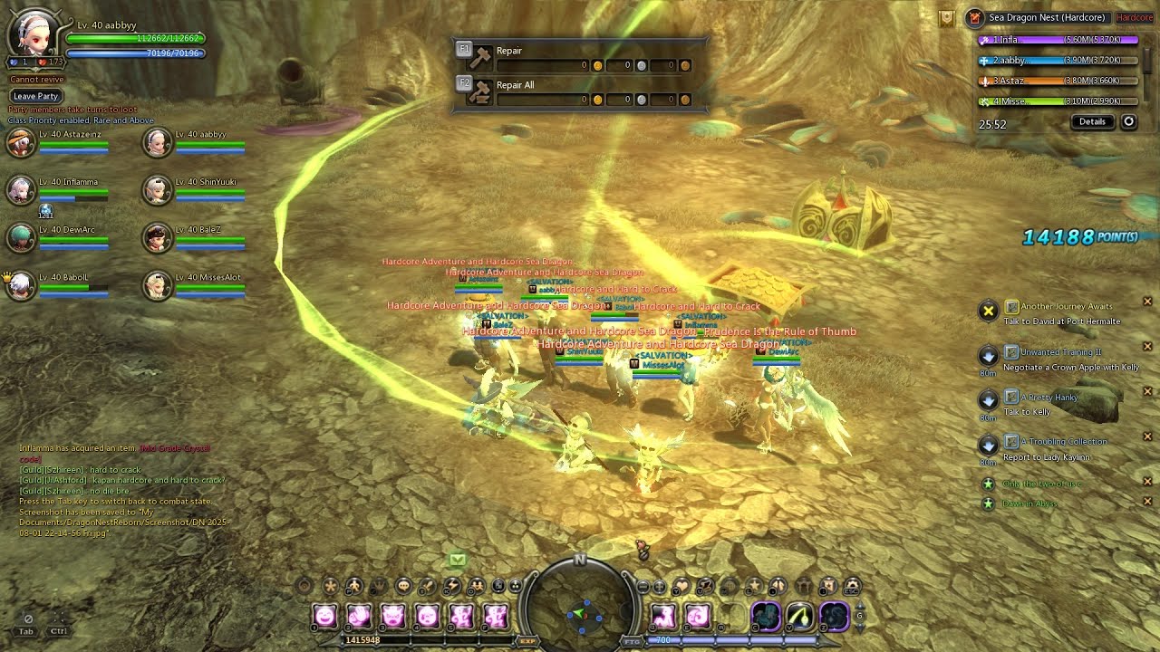 SALVATION RAID 2 SDN Hardcore - Priest Semi DPS POV - Dragon Nest Classic