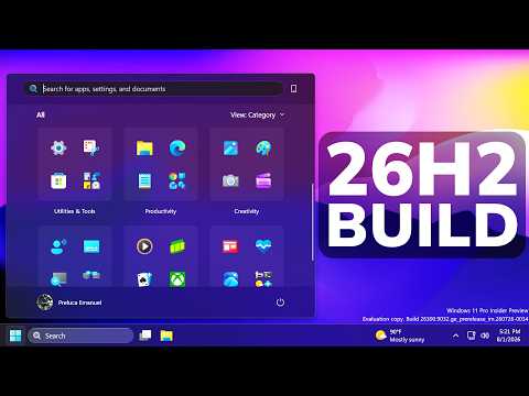 New Windows 11 26H2 Build 26300.9032 – New Start Menu Hover, Search, File Explorer (Experimental) thumbnail